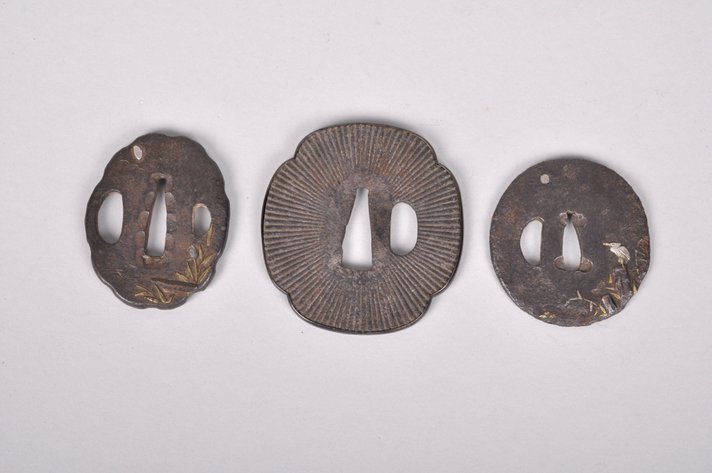 Three Japanese Samurai Sword Tsuba's, Edo Period