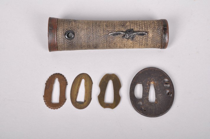 Sword Handle, Tsuba, and Seppa's