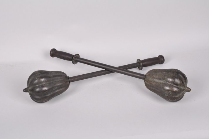 Pair of Chinese Club Maces, 1900's