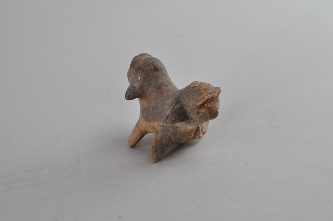 Pre-Columbian Zoomorphic Pottery Double Whistle - Two Headed Bird, photo 11 of 17