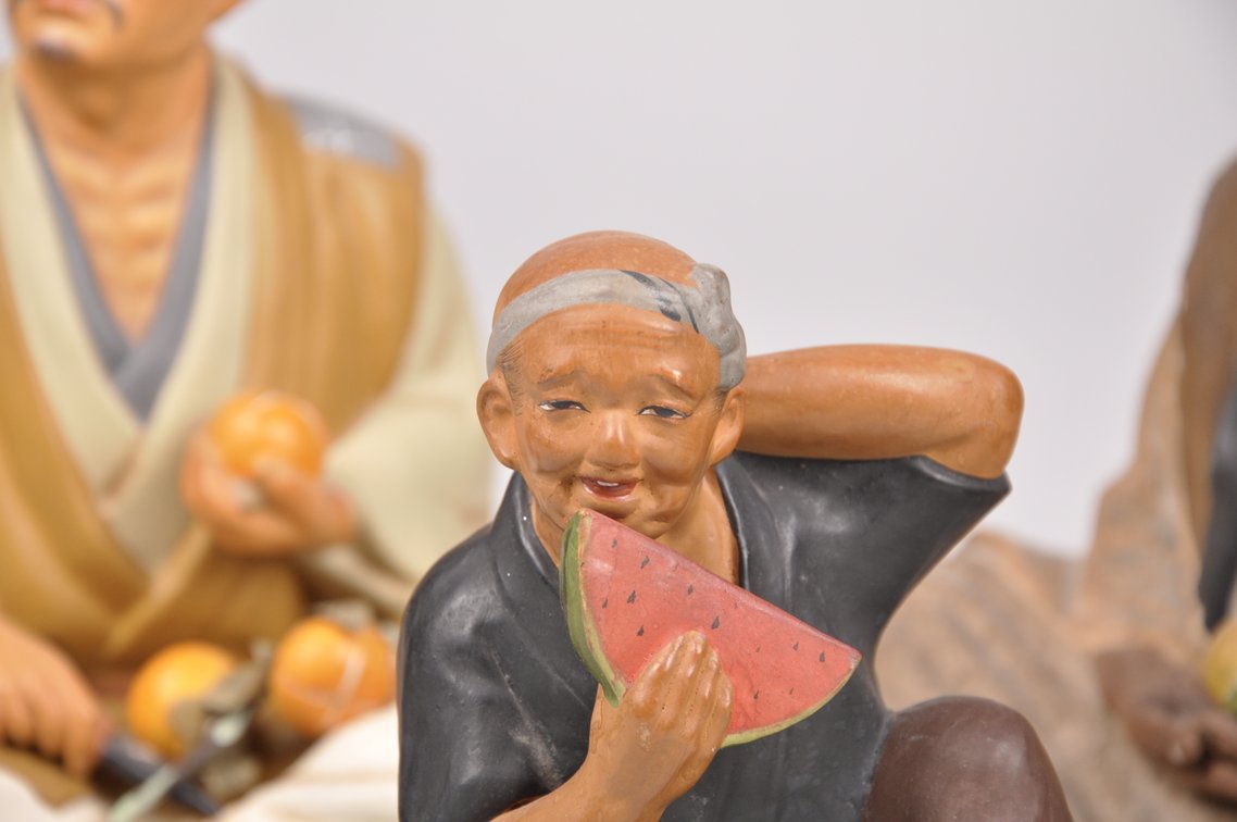Figurines Eating Fruit Hakata Dolls, photo 5 of 20