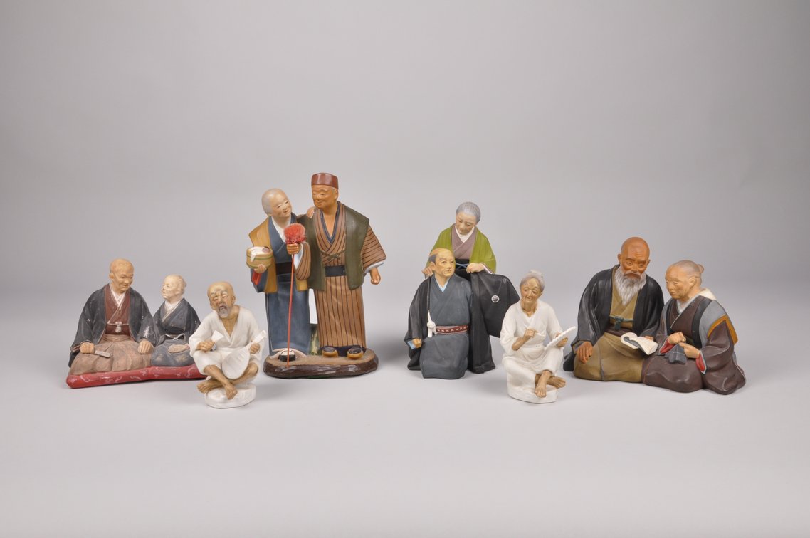 Elderly Couple Hakata Doll Figurines, photo 2 of 20