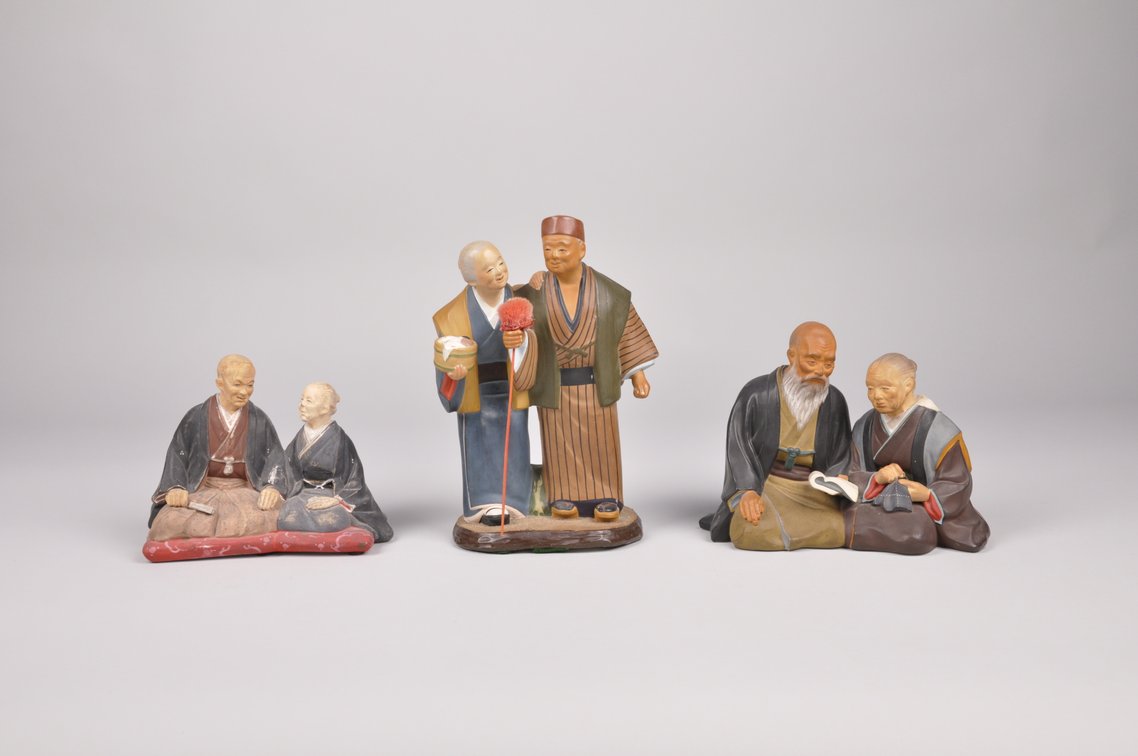 Elderly Couple Hakata Doll Figurines, photo 3 of 20