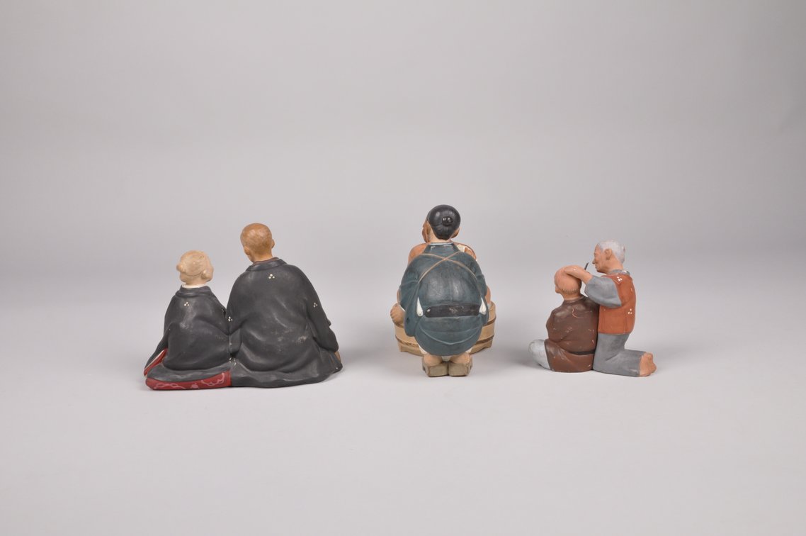 Six Elderly Couple Hakata Dolls, photo 13 of 15