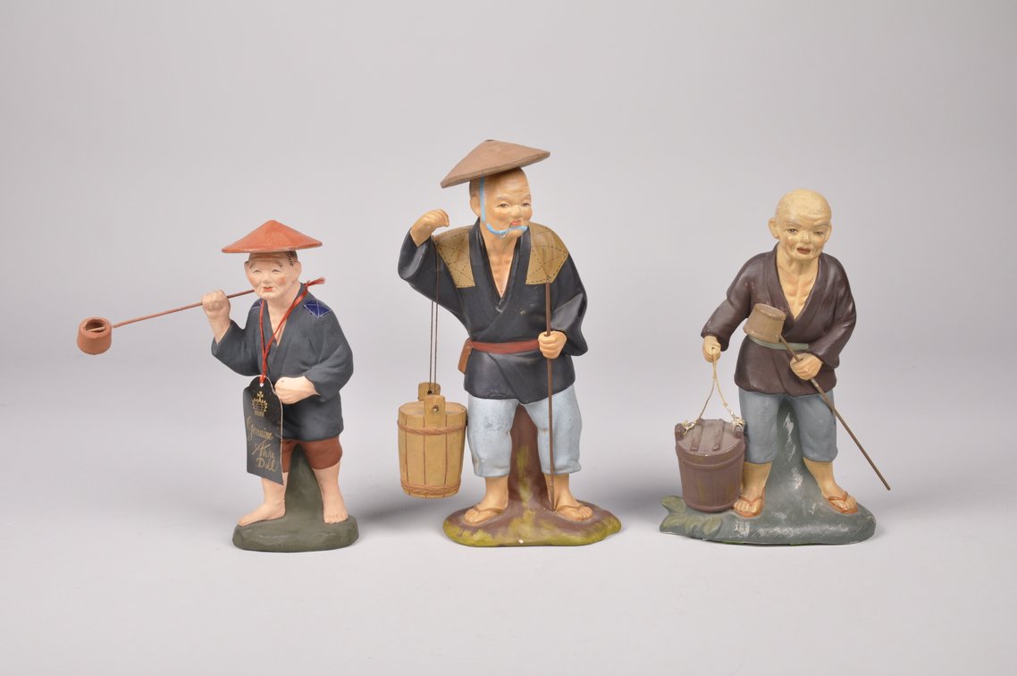 Seven Japanese Worker Hakata Dolls, photo 10 of 16