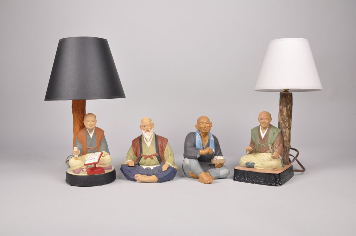 Hakata Doll Lamps and Seated Hakata Dolls, photo 2 of 20