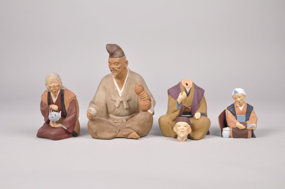 Hakata Doll Lamps and Seated Hakata Dolls, photo 4 of 20