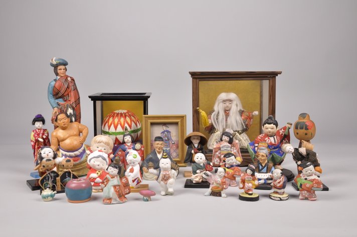 Hakata Dolls, A Temari Ball, and a Kabuki Doll