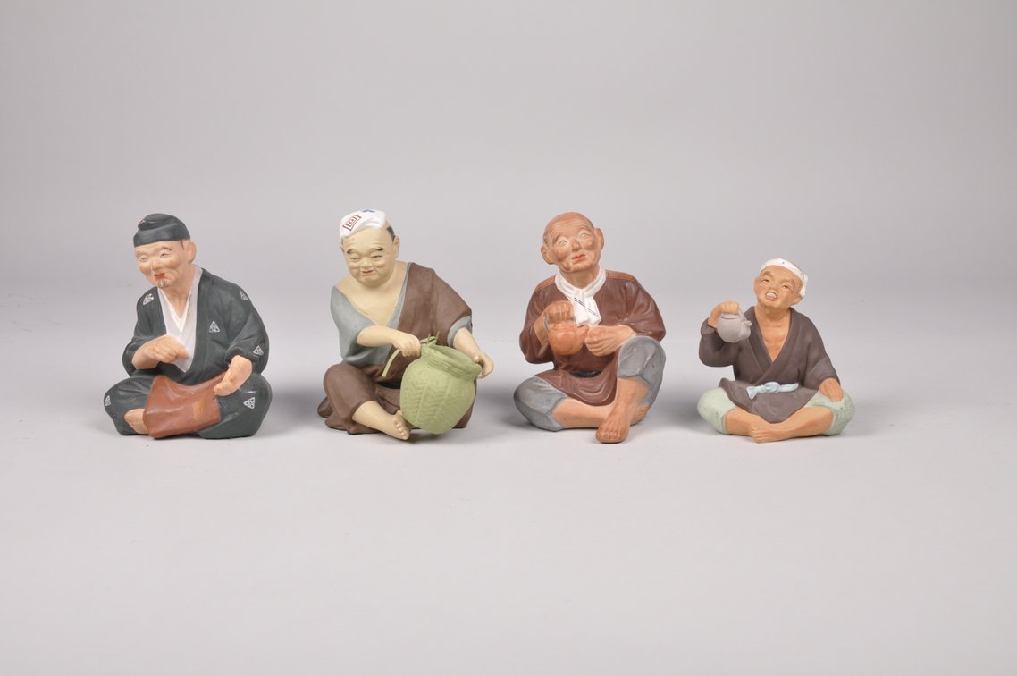 Seated Japanese Hakata Dolls, photo 9 of 14