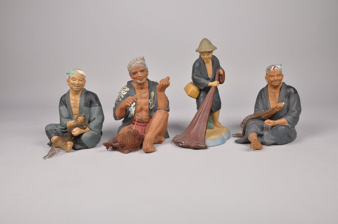 Fishing Japanese Hakata Dolls, photo 2 of 19