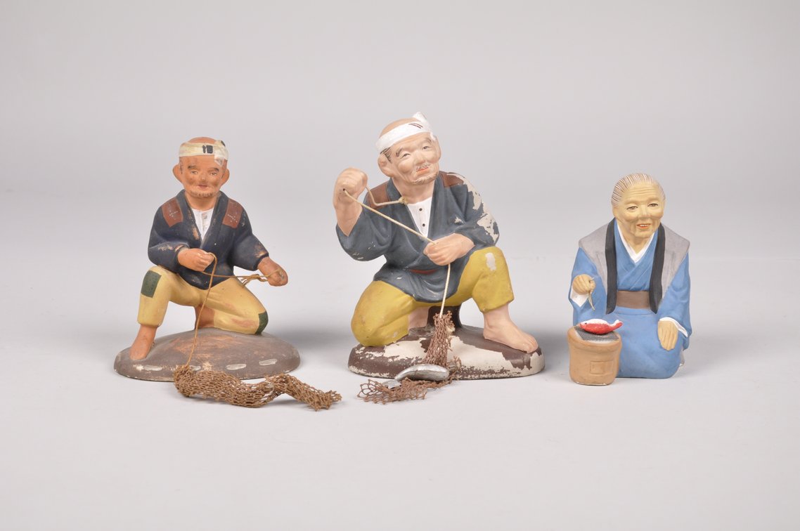 Fishing Japanese Hakata Dolls, photo 15 of 19