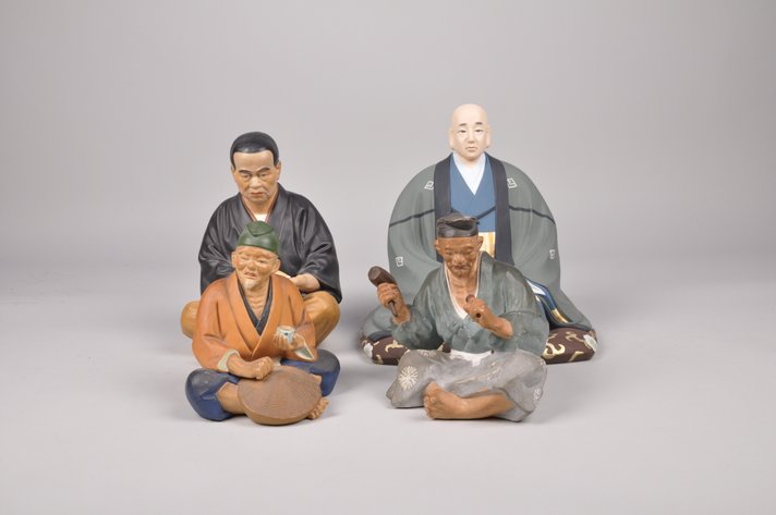 Four Hakata Statues
