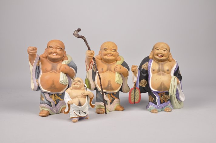 Four Buddha Hakata Statues