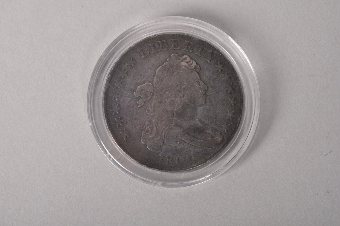 1800 Draped Bust Silver Dollar with date altered to 1804, photo 2 of 6