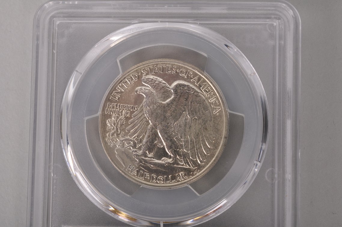 1943 Walking Liberty Half Dollar Graded AU58 by PCGS, photo 6 of 6