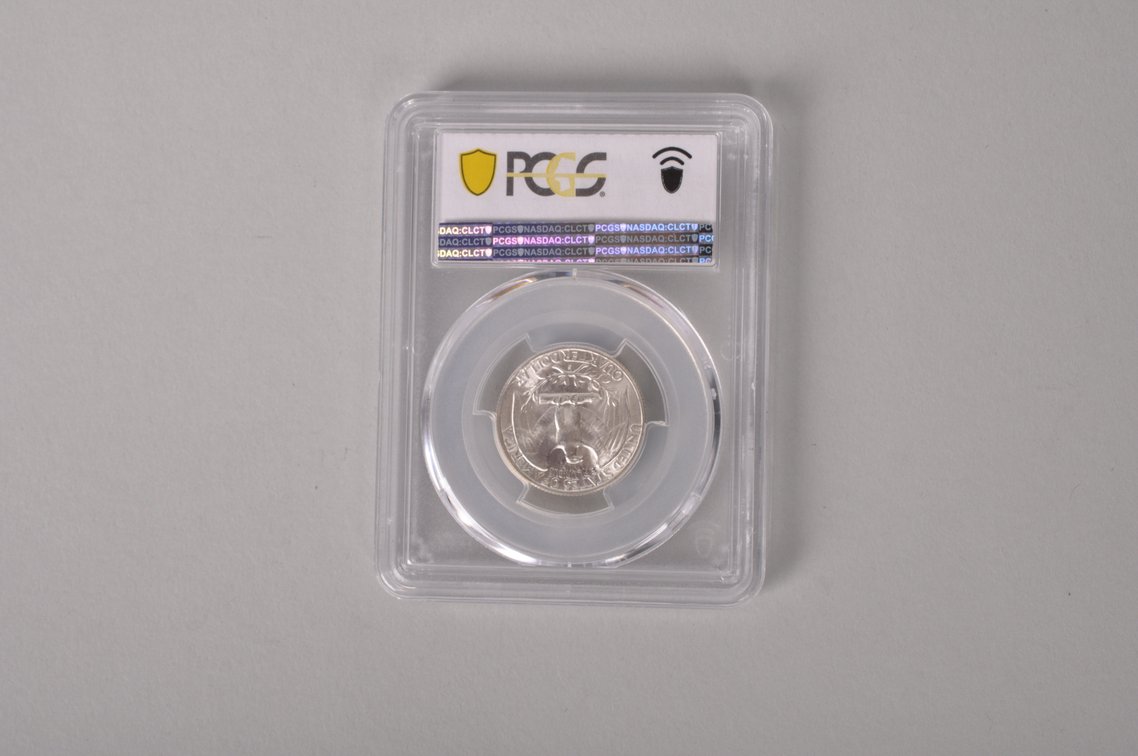 1945 S Washington Quarter Graded MS66 by PCGS, photo 5 of 8