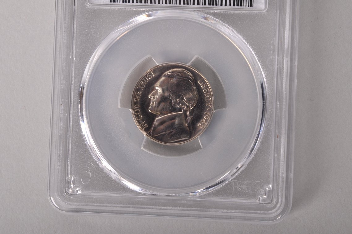 1942 Proof Jefferson Nickel T1 Graded PR67 by PCGS, photo 3 of 8