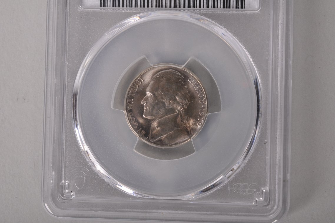 1939S Rev of 38 Jefferson Nickel Graded MS67 by PCGS, photo 4 of 8