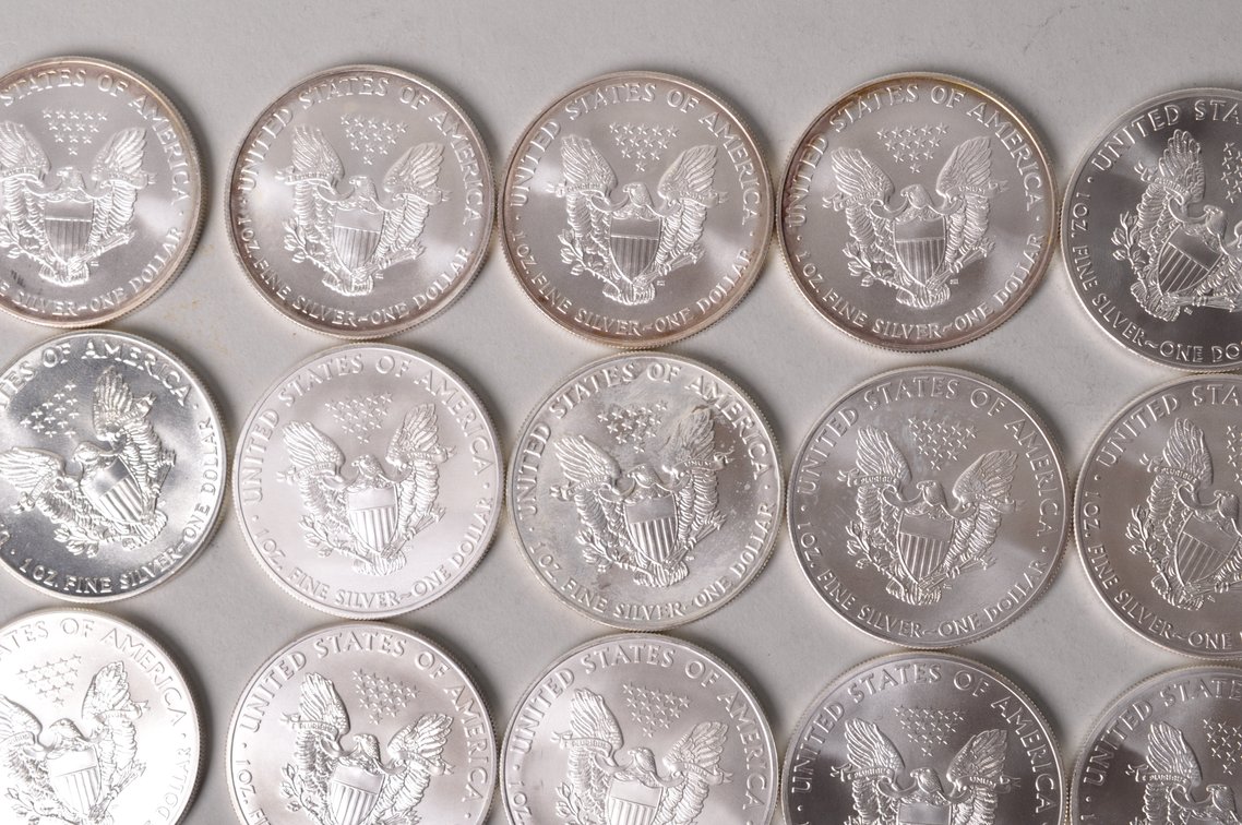 American Silver Eagles in Tube, photo 10 of 13