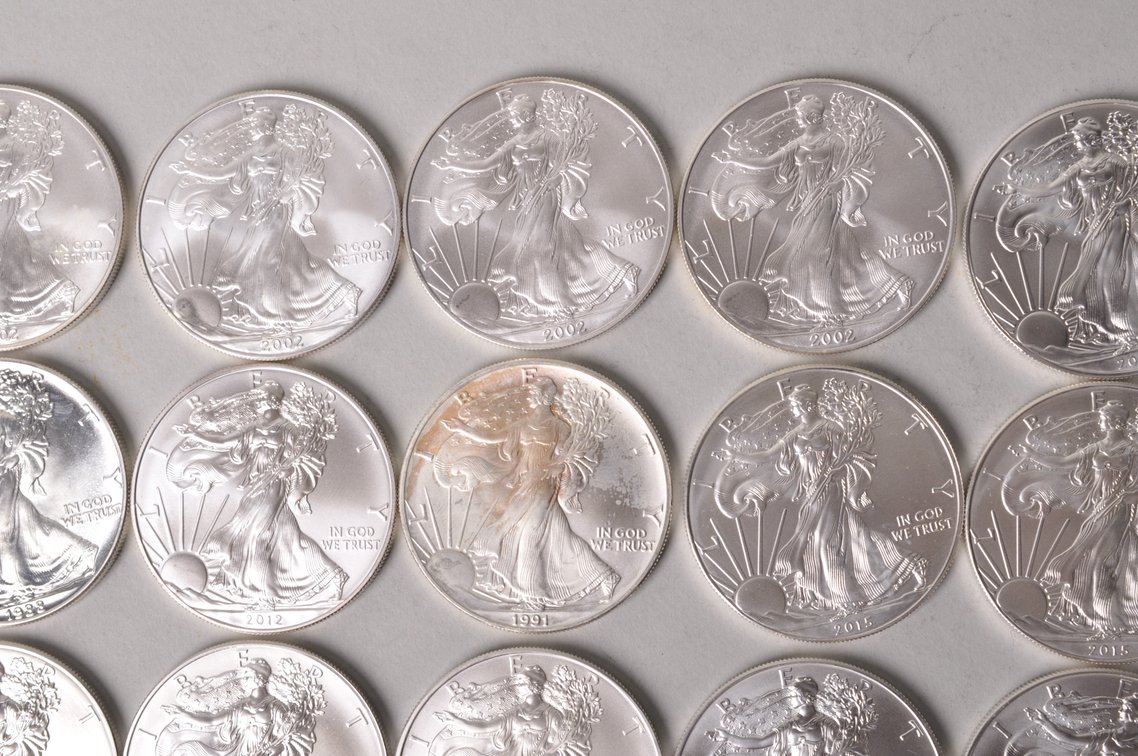 American Silver Eagles in Tube, photo 4 of 13
