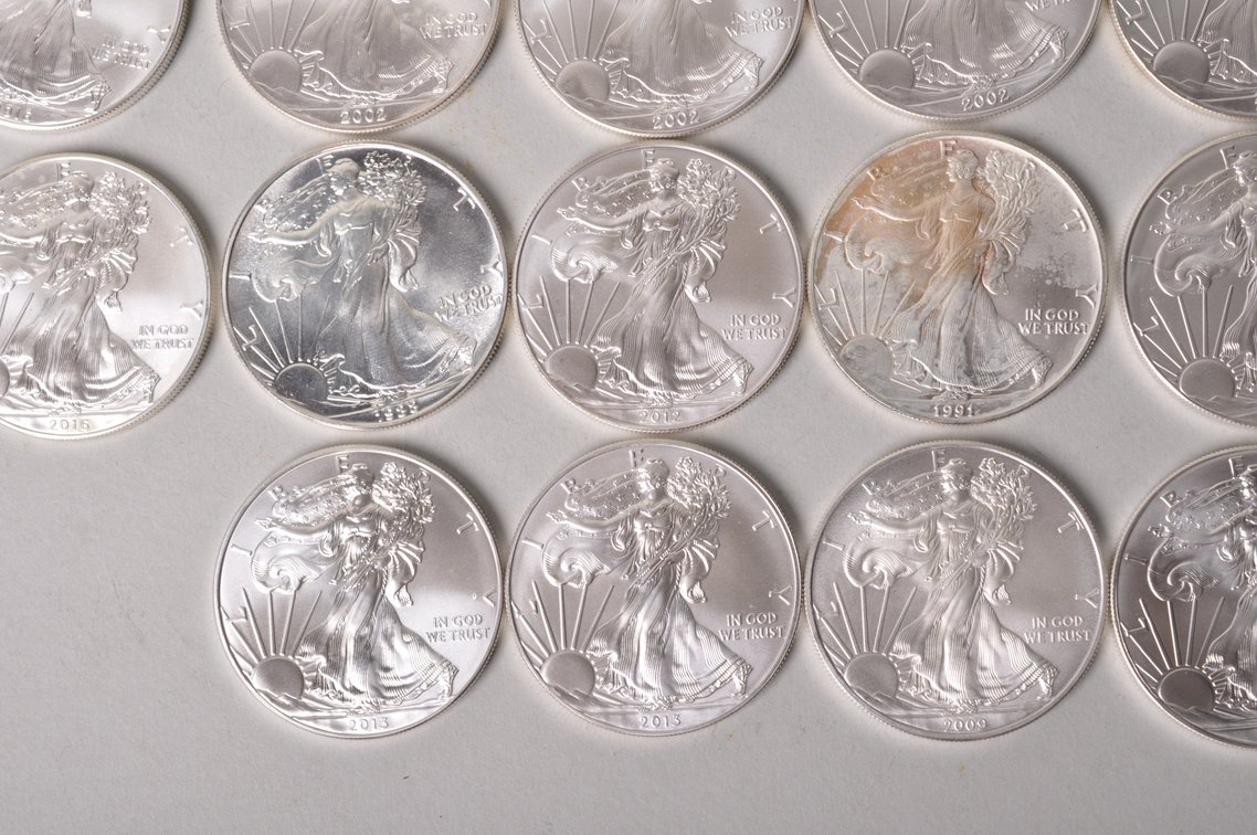 American Silver Eagles in Tube, photo 6 of 13