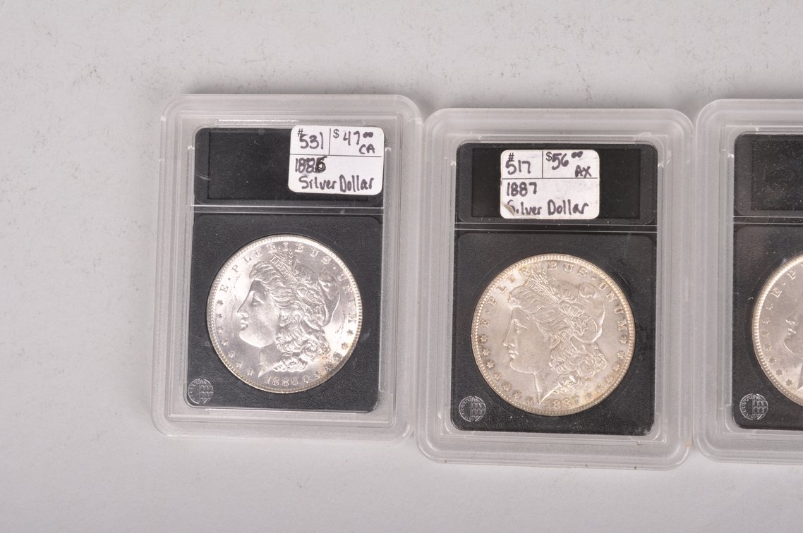Assorted Silver Morgan Dollars, photo 2 of 9