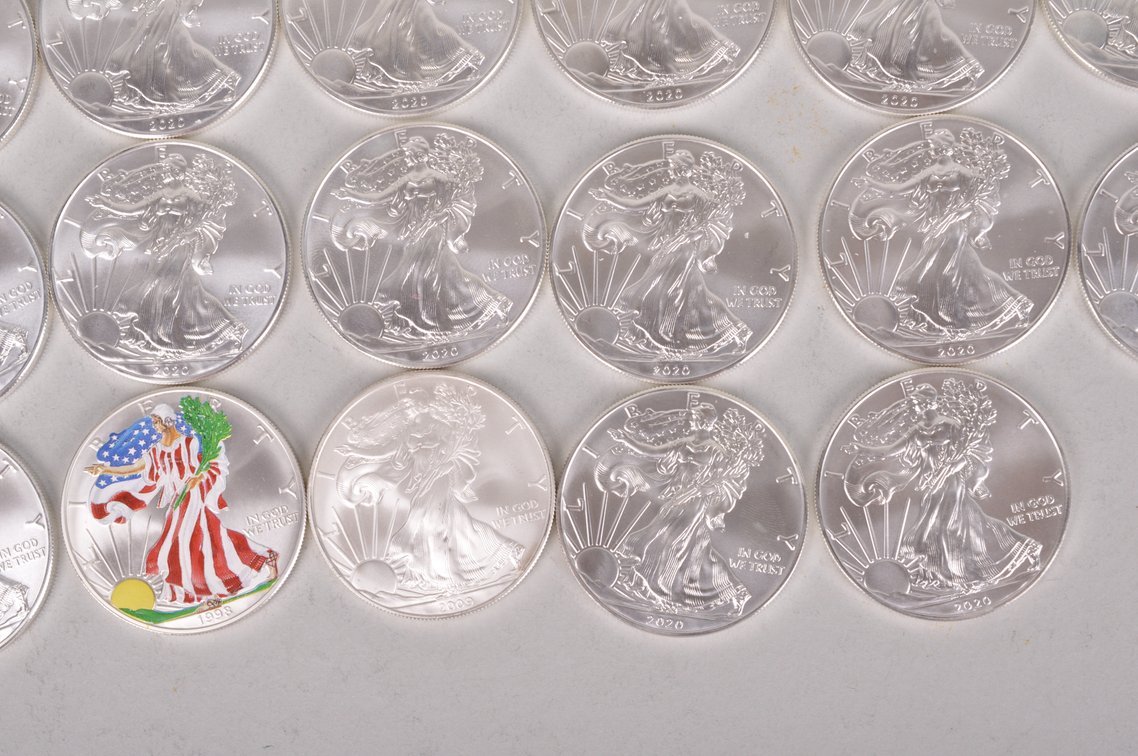 American Silver Eagles in Tube, photo 7 of 14