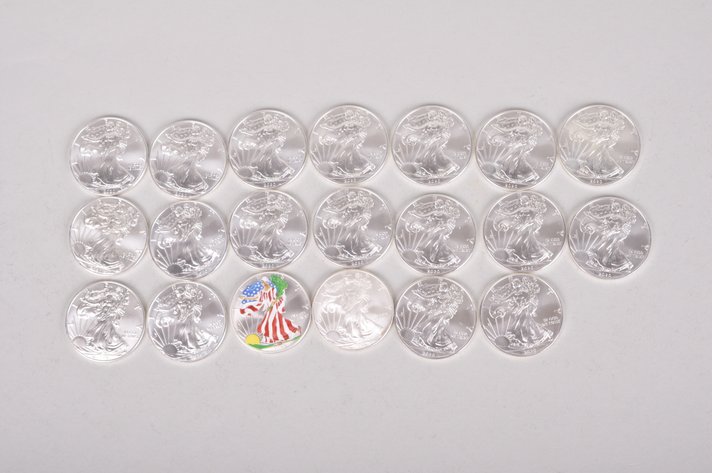 American Silver Eagles in Tube