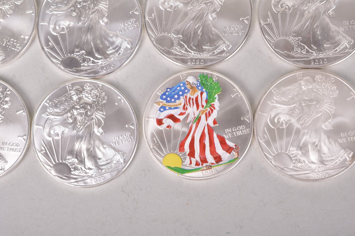 American Silver Eagles in Tube, photo 8 of 14