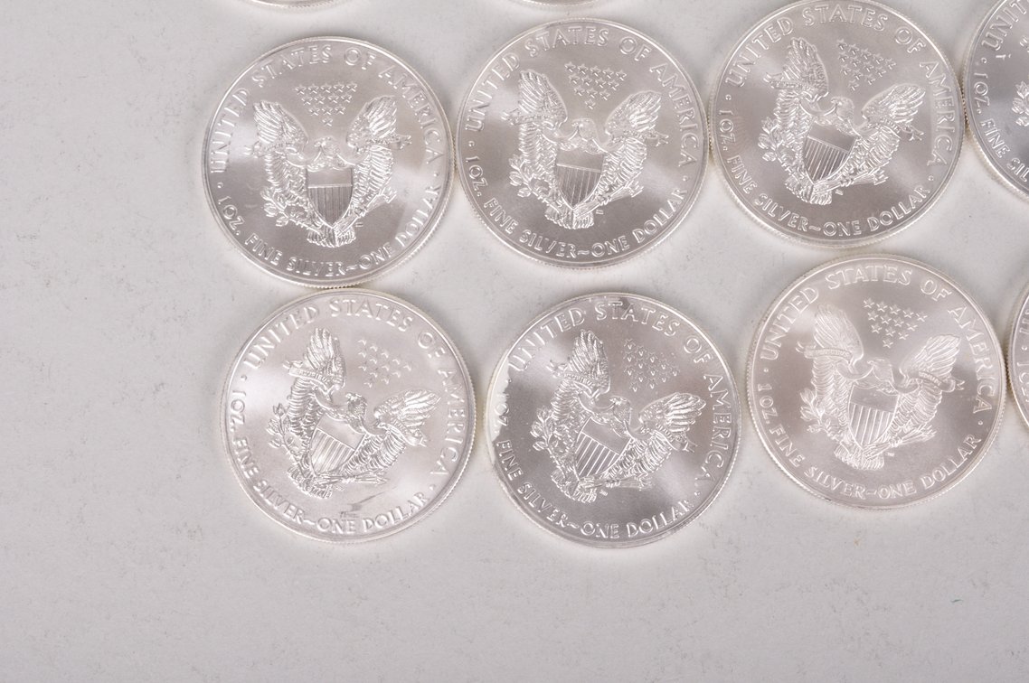 American Silver Eagles in Tube, photo 14 of 14