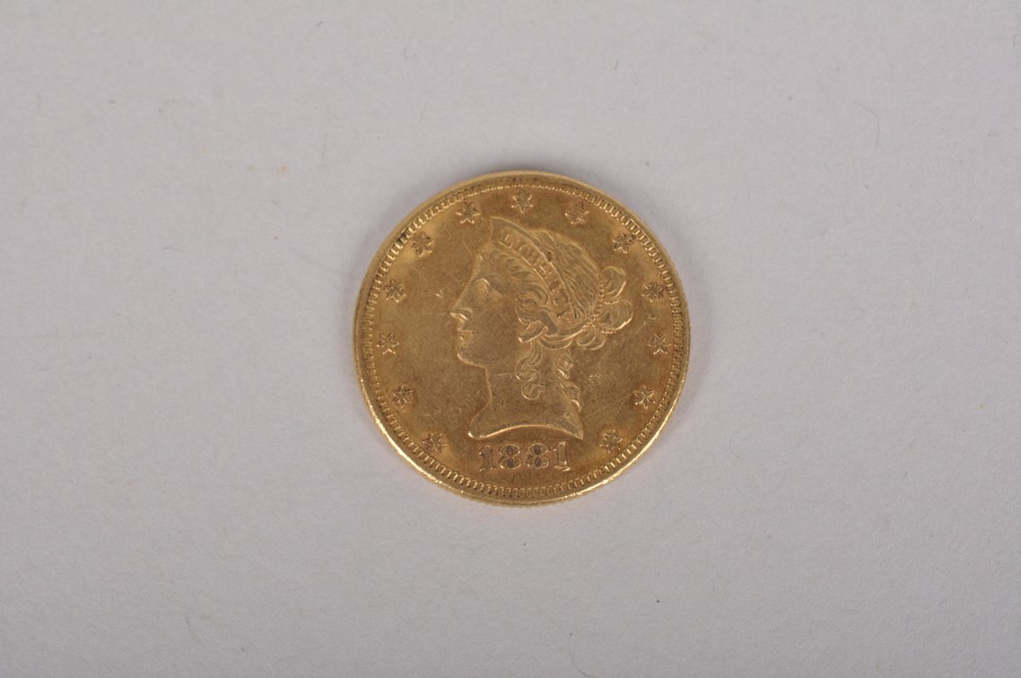 1881 Liberty Head Gold Eagle, photo 3 of 7