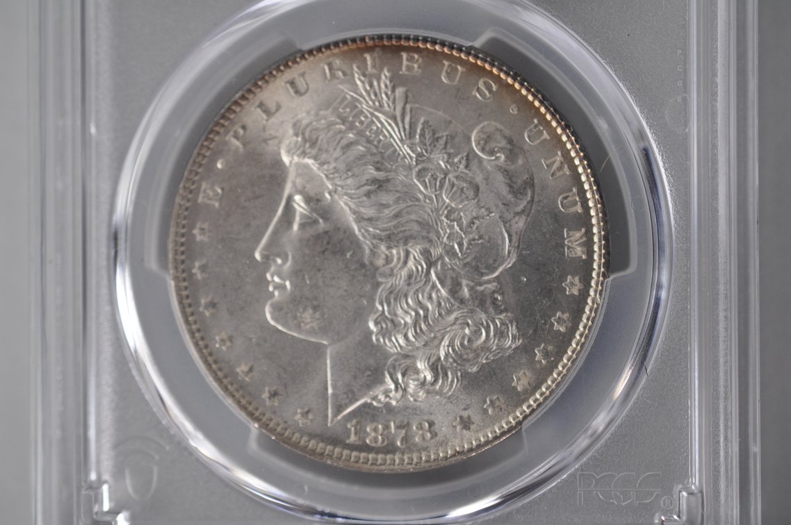 Graded and Slabbed Mint Condition Morgan Silver Dollar, photo 3 of 9