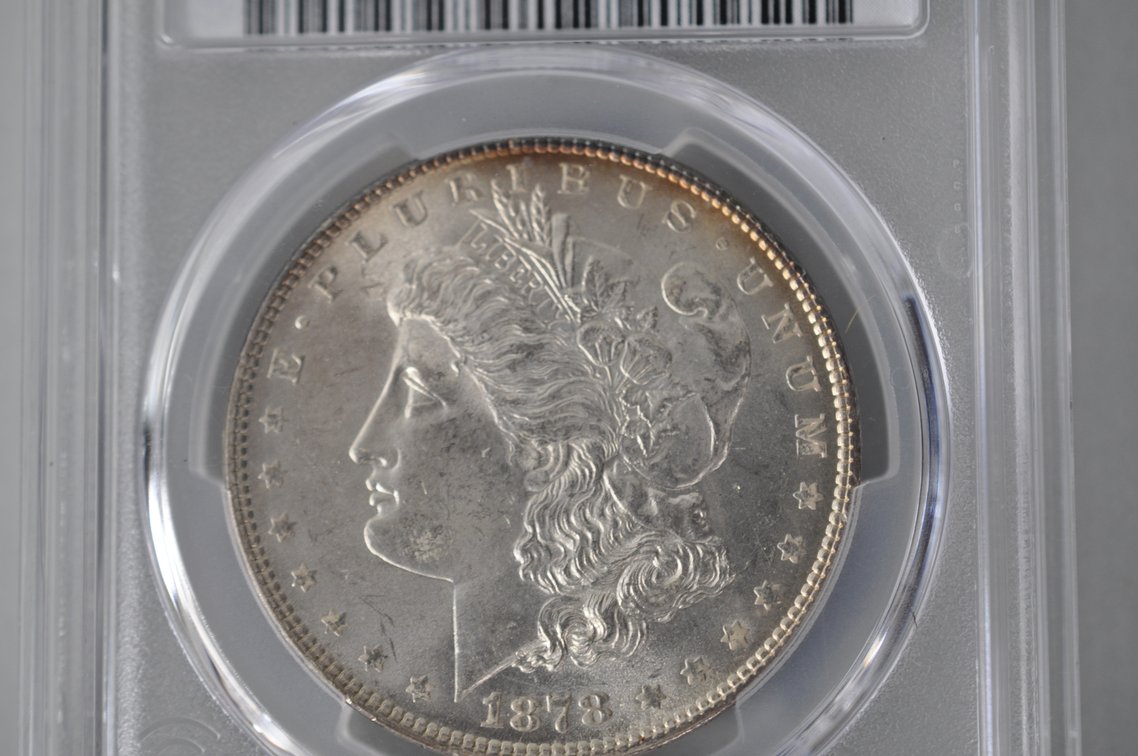 Graded and Slabbed Mint Condition Morgan Silver Dollar, photo 5 of 9