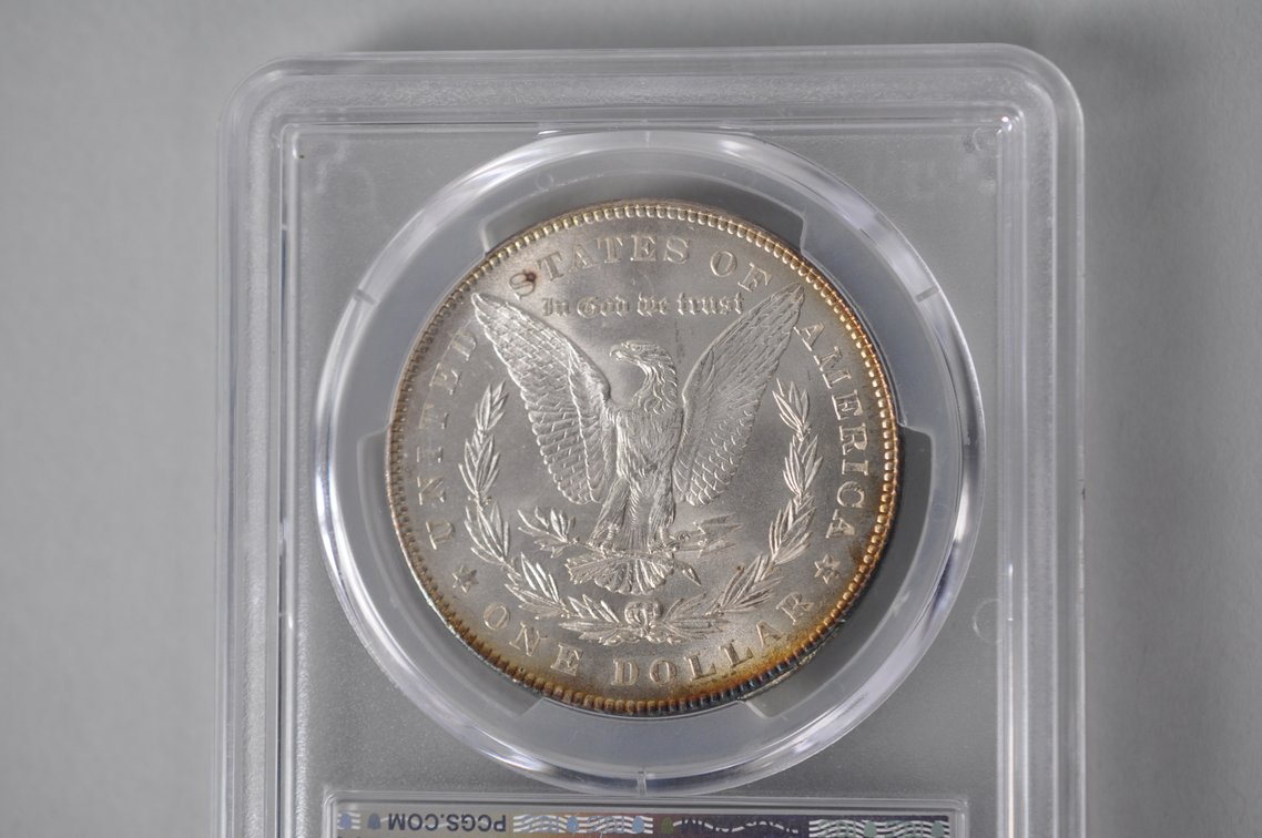Graded and Slabbed Mint Condition Morgan Silver Dollar, photo 7 of 9