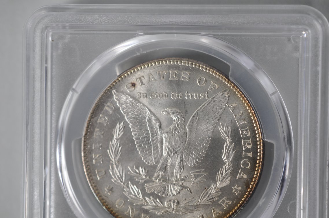 Graded and Slabbed Mint Condition Morgan Silver Dollar, photo 8 of 9