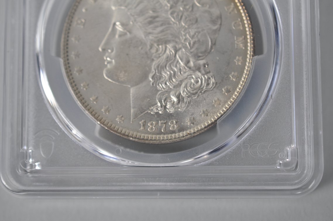 Graded and Slabbed Mint Condition Morgan Silver Dollar, photo 4 of 9