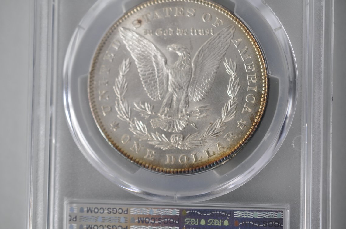Graded and Slabbed Mint Condition Morgan Silver Dollar, photo 9 of 9