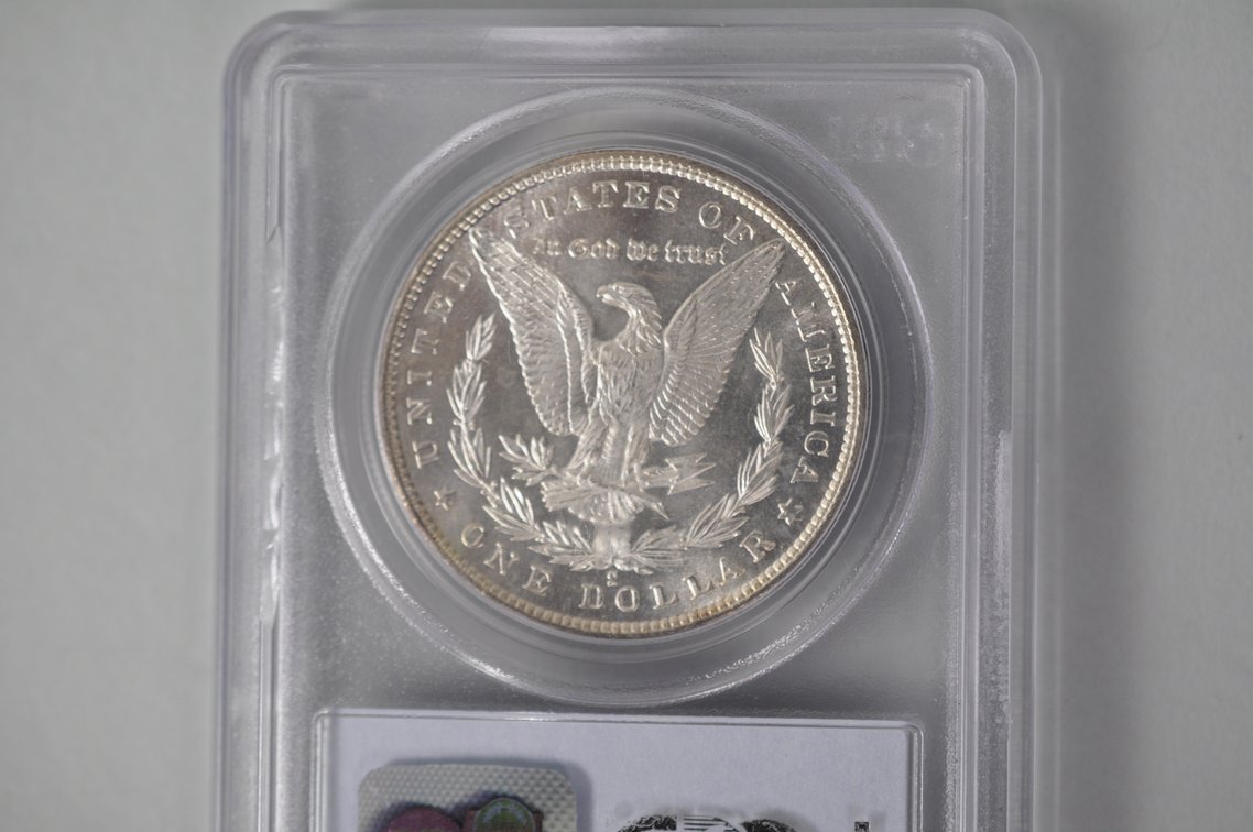 Graded and Slabbed Mint Condition Morgan Silver Dollar, photo 6 of 8