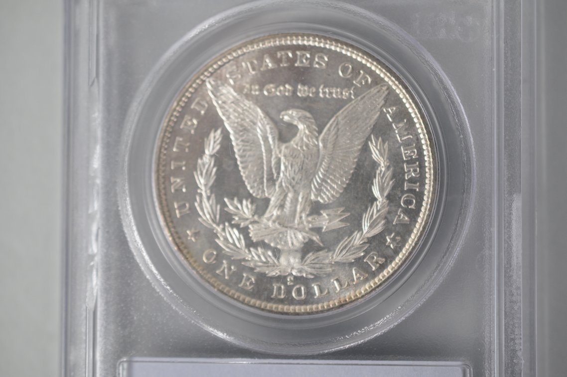 Graded and Slabbed Mint Condition Morgan Silver Dollar, photo 8 of 8