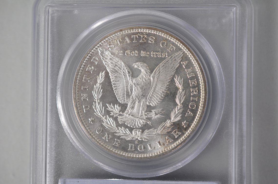 Graded and Slabbed Mint Condition Morgan Silver Dollar, photo 5 of 5