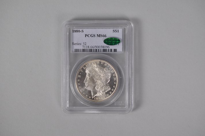 Graded and Slabbed Mint Condition Morgan Silver Dollar