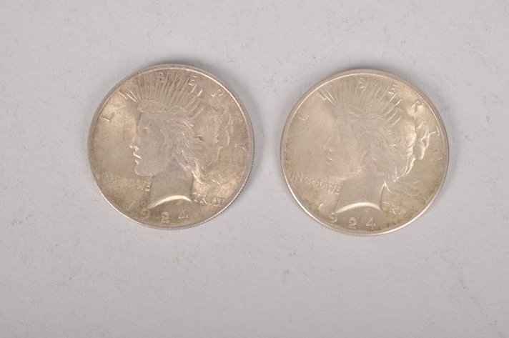 1924 Silver Peace Dollars
