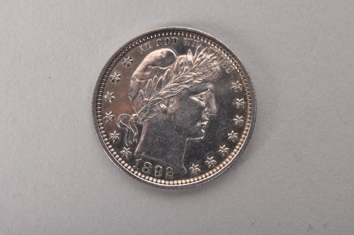 1892 Proof Barber Quarter, photo 2 of 5