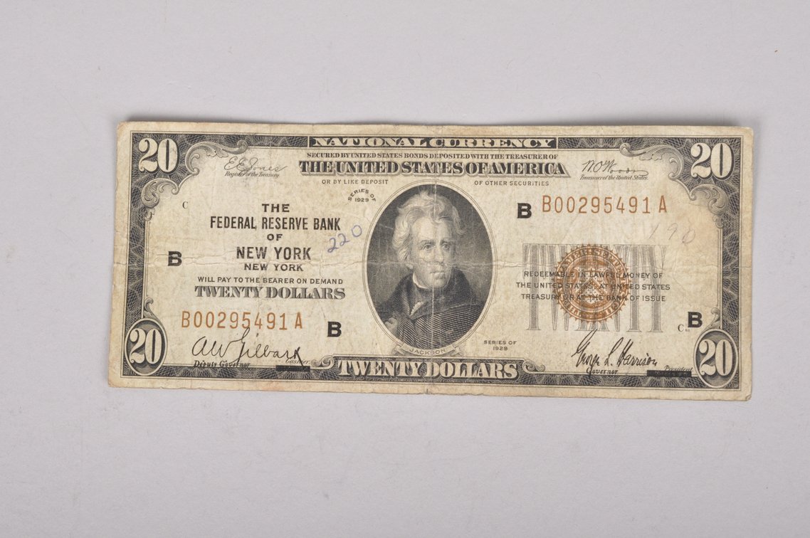 Assorted Vintage Twenty Dollar and Fifty Dollar Banknotes, photo 4 of 9