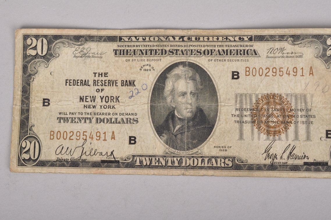 Assorted Vintage Twenty Dollar and Fifty Dollar Banknotes, photo 5 of 9