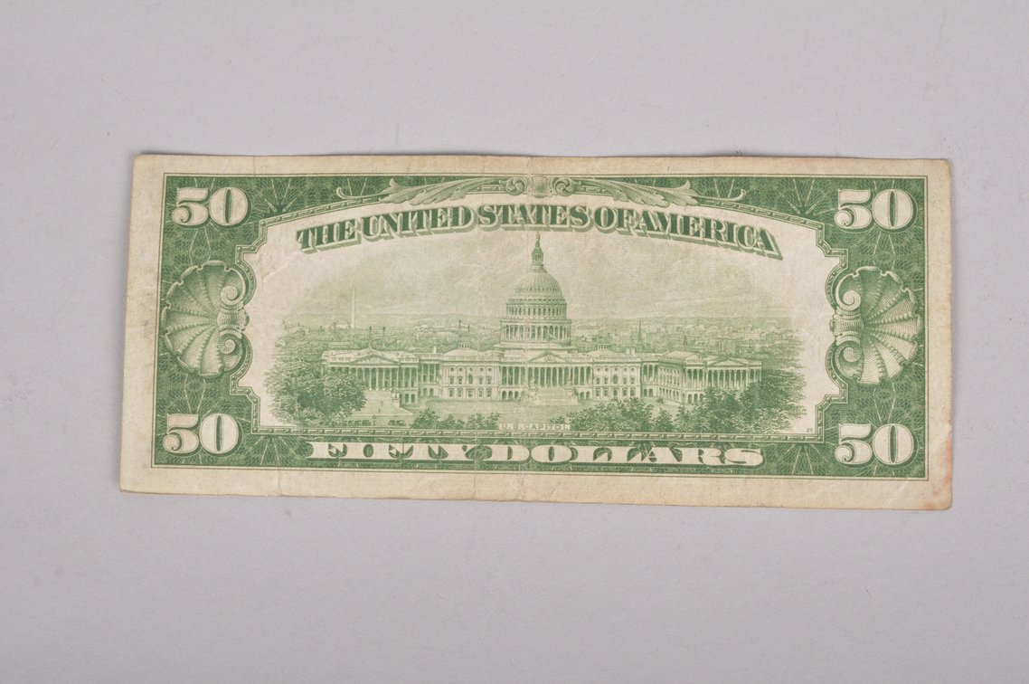 Assorted Vintage Twenty Dollar and Fifty Dollar Banknotes, photo 3 of 9