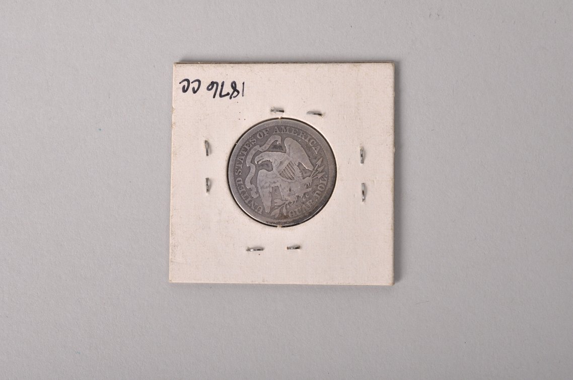 1876 Carson City Seated Liberty Quarter, photo 4 of 5