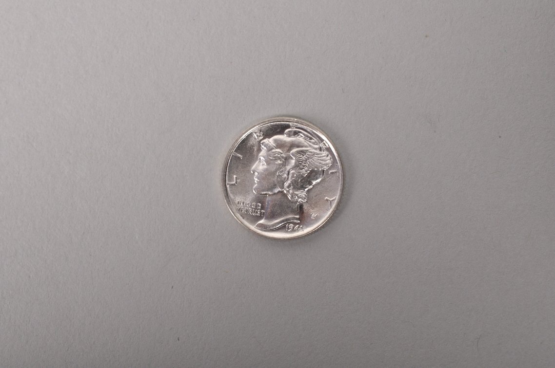 1941 BU Silver Mercury Dime, photo 2 of 4