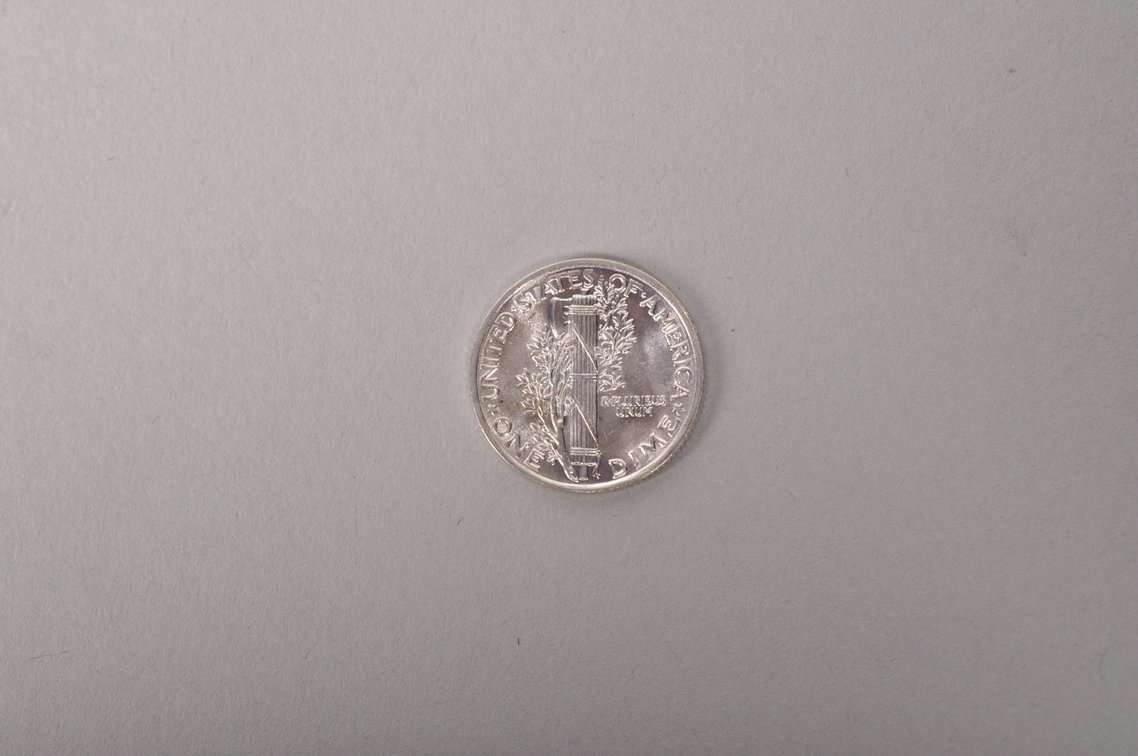 1941 BU Silver Mercury Dime, photo 3 of 4