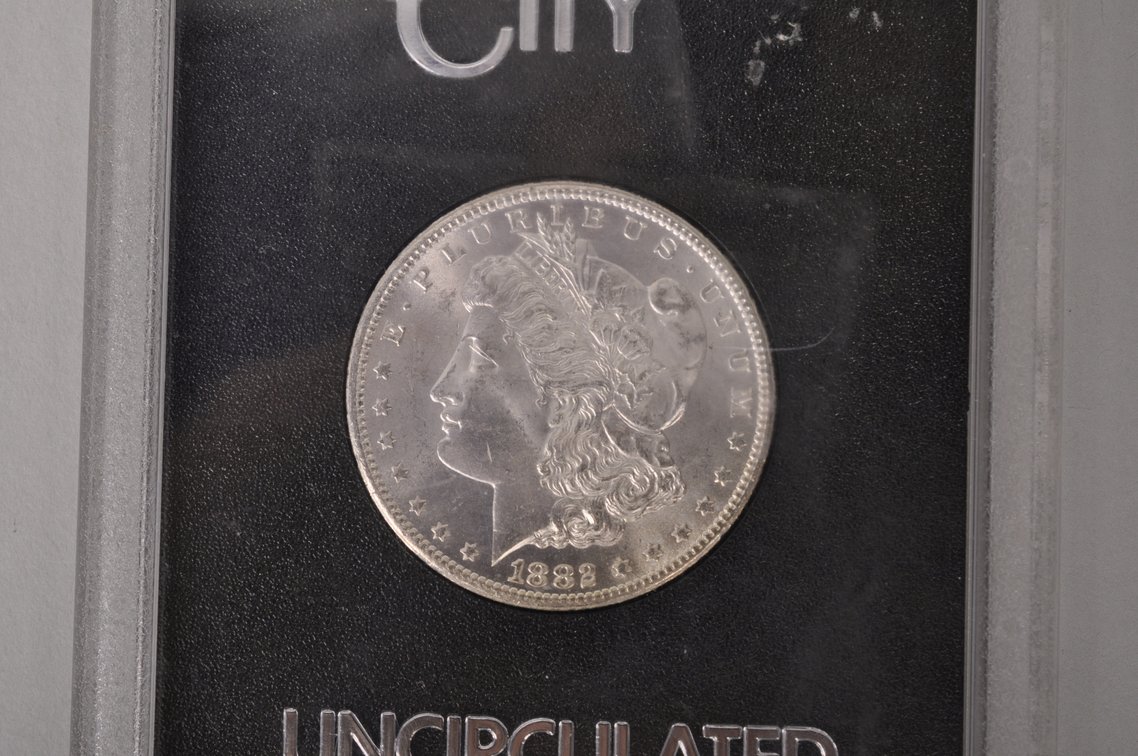 1882 Carson City Uncirculated Silver Morgan Dollar, photo 2 of 4